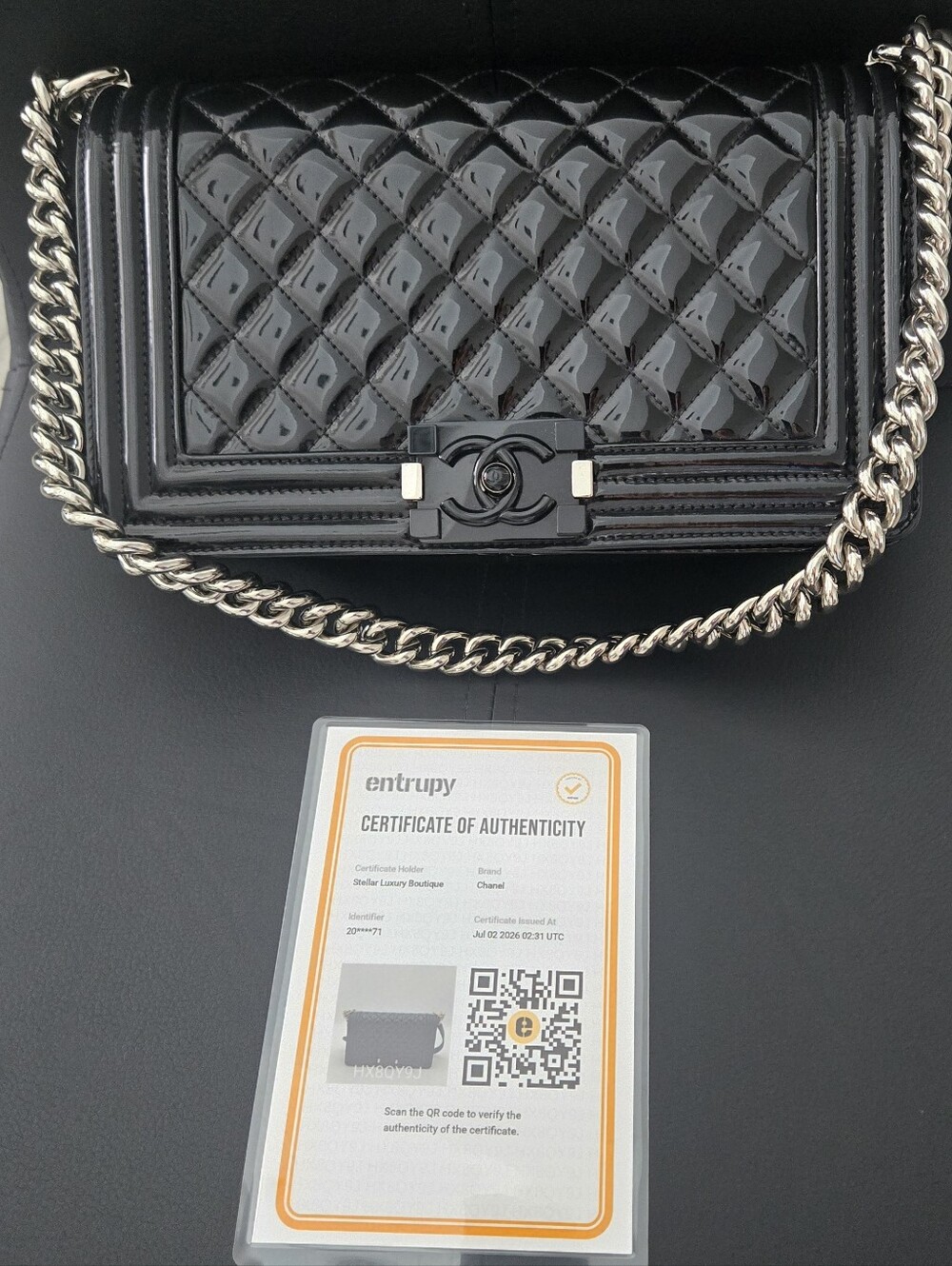 CHANEL Patent Leather Bag